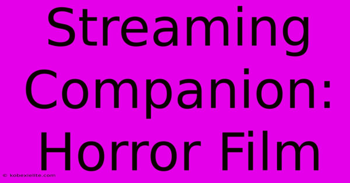 Streaming Companion: Horror Film