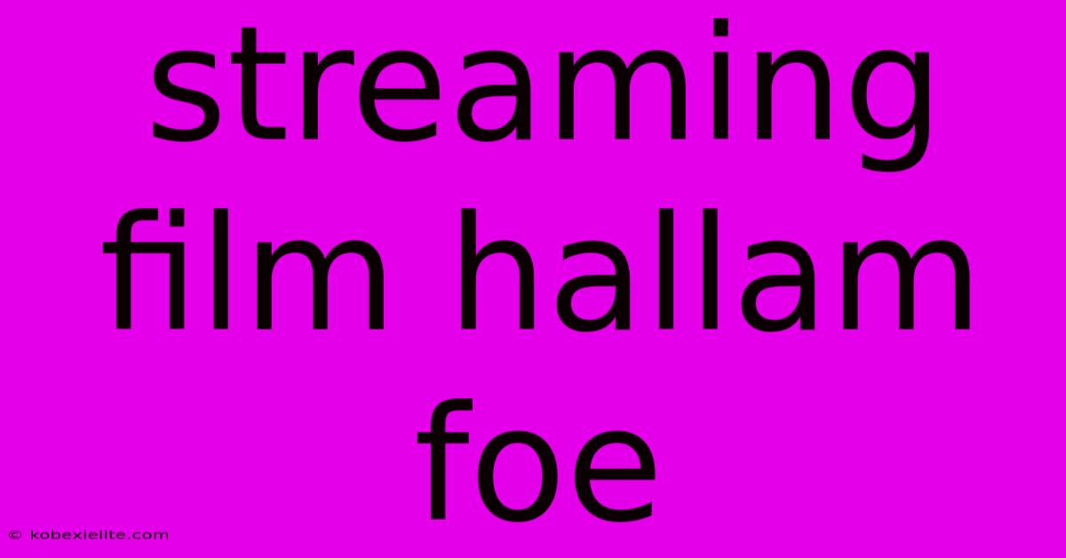 Streaming Film Hallam Foe