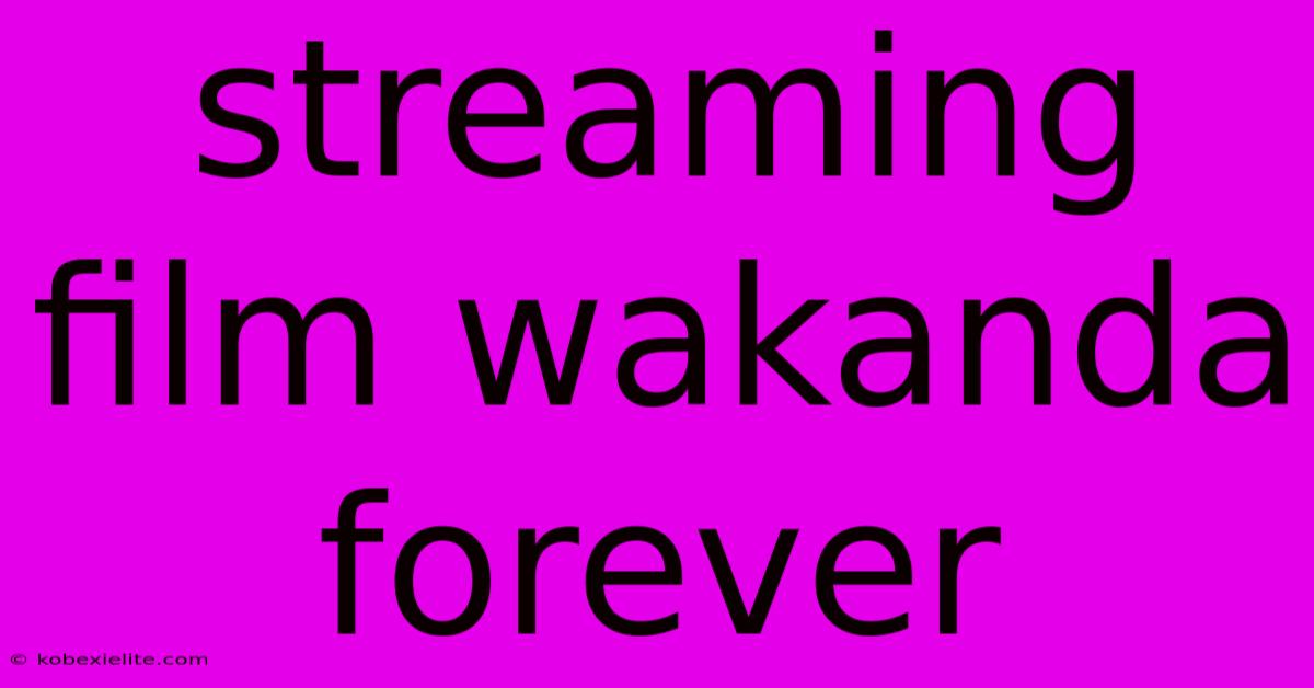 Streaming Film Wakanda Forever