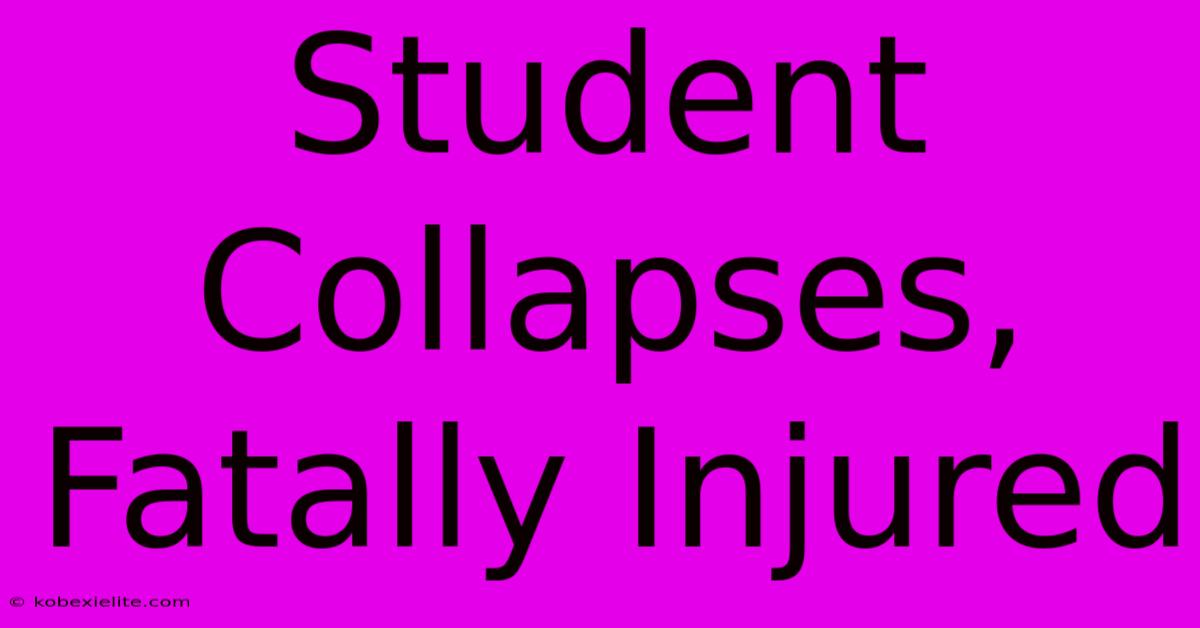 Student Collapses, Fatally Injured