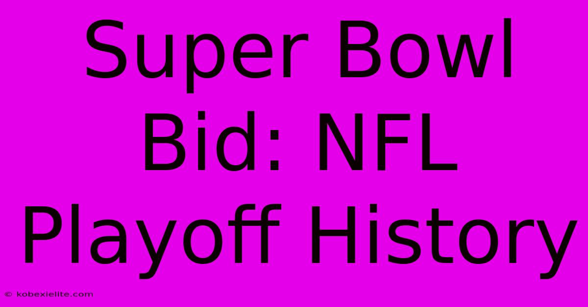 Super Bowl Bid: NFL Playoff History