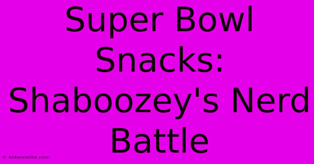 Super Bowl Snacks: Shaboozey's Nerd Battle