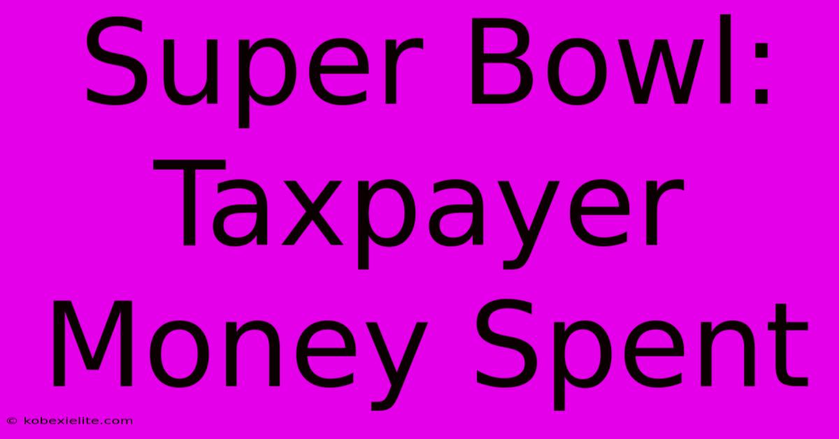 Super Bowl: Taxpayer Money Spent