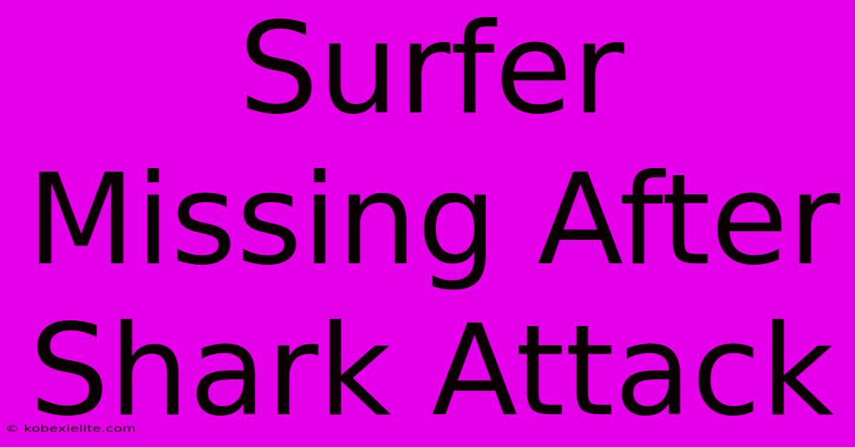 Surfer Missing After Shark Attack