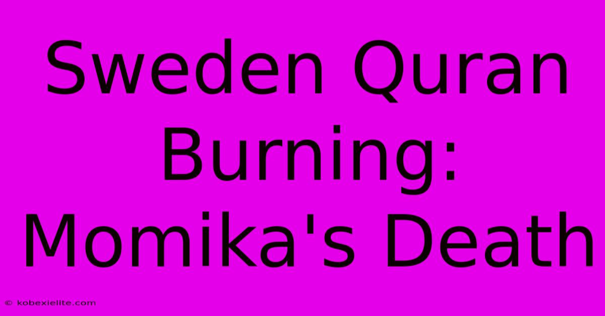 Sweden Quran Burning: Momika's Death