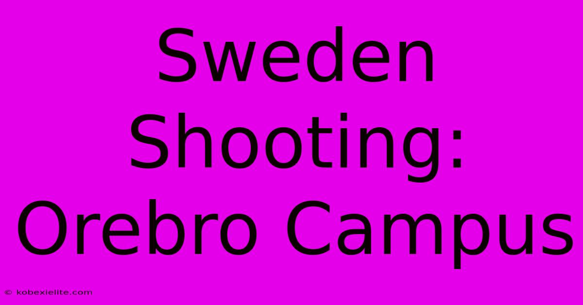 Sweden Shooting: Orebro Campus