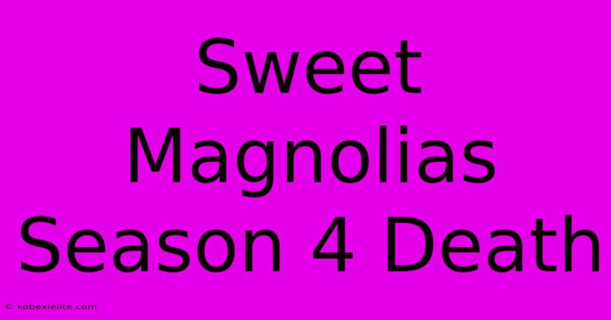 Sweet Magnolias Season 4 Death