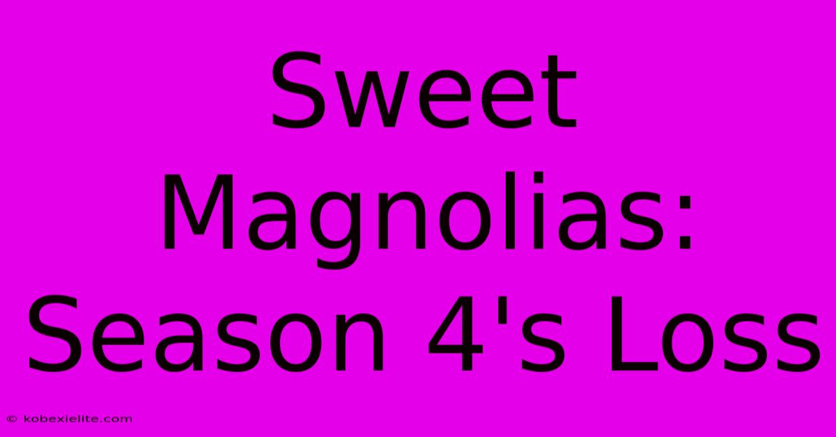 Sweet Magnolias: Season 4's Loss