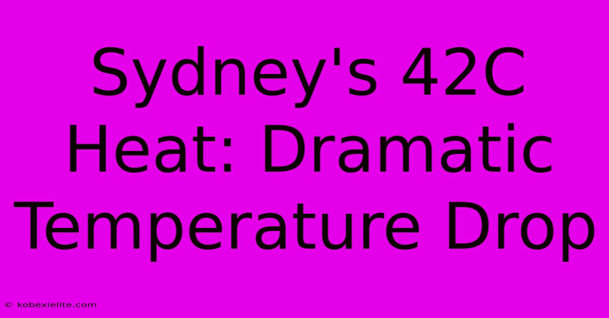 Sydney's 42C Heat: Dramatic Temperature Drop