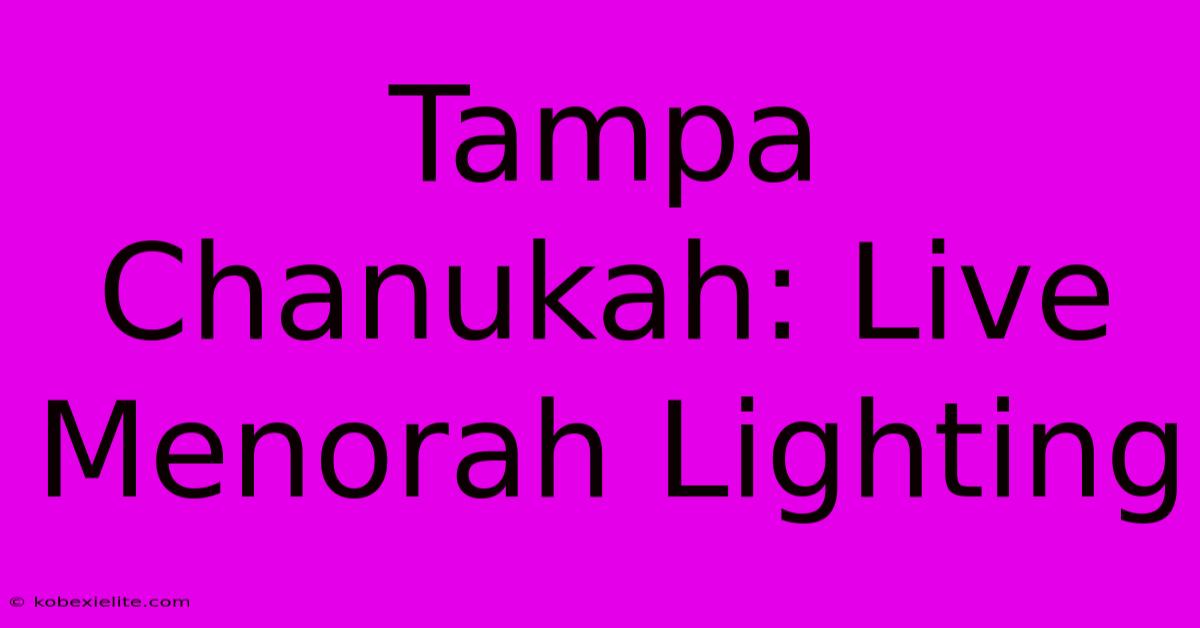 Tampa Chanukah: Live Menorah Lighting