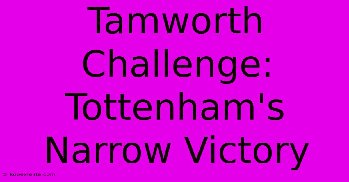 Tamworth Challenge: Tottenham's Narrow Victory