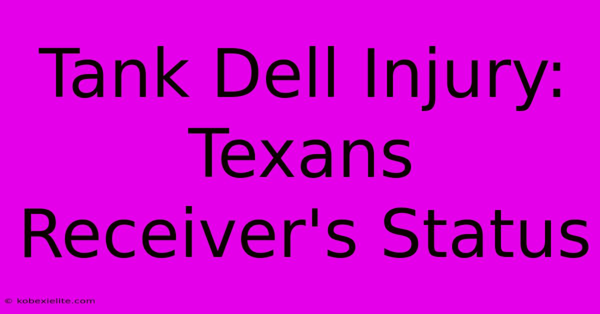 Tank Dell Injury: Texans Receiver's Status