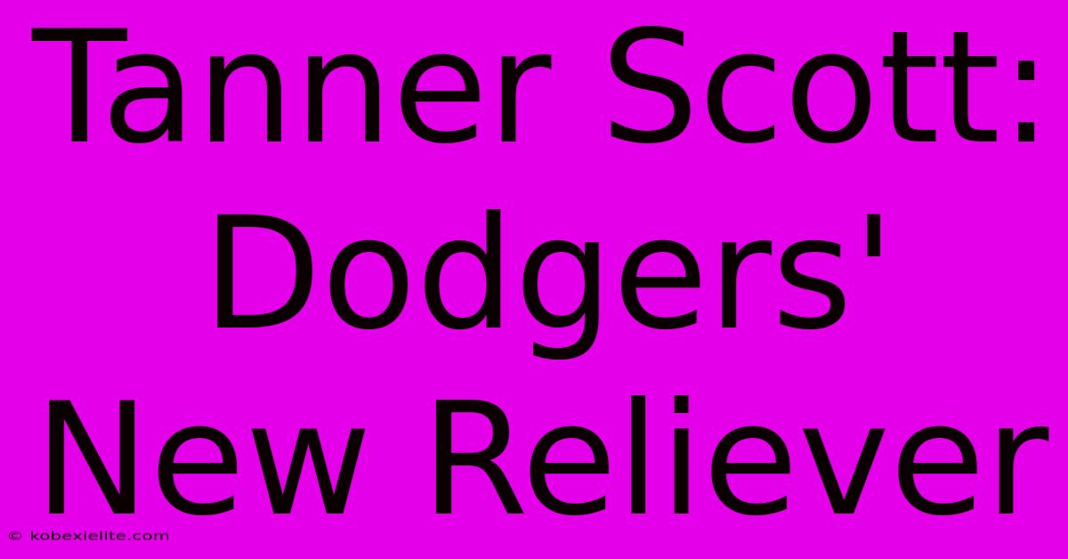 Tanner Scott: Dodgers' New Reliever