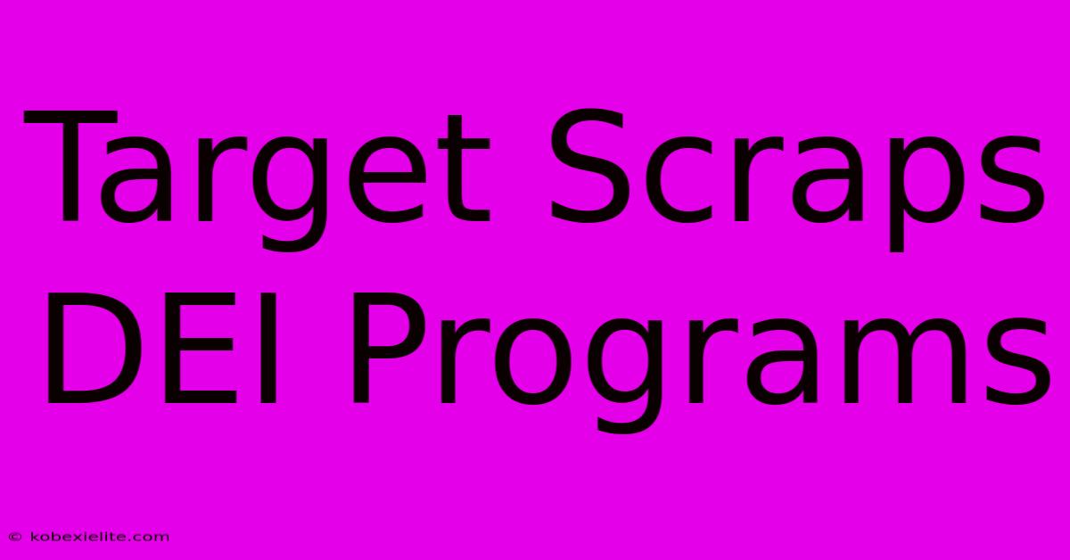 Target Scraps DEI Programs