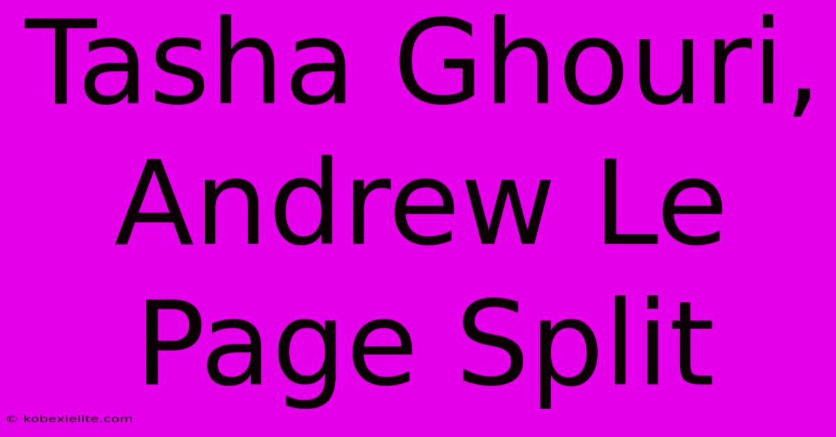 Tasha Ghouri, Andrew Le Page Split