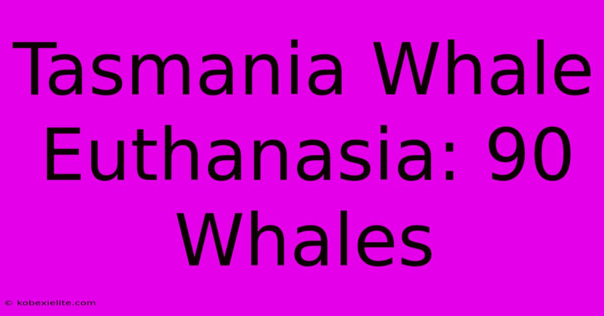 Tasmania Whale Euthanasia: 90 Whales