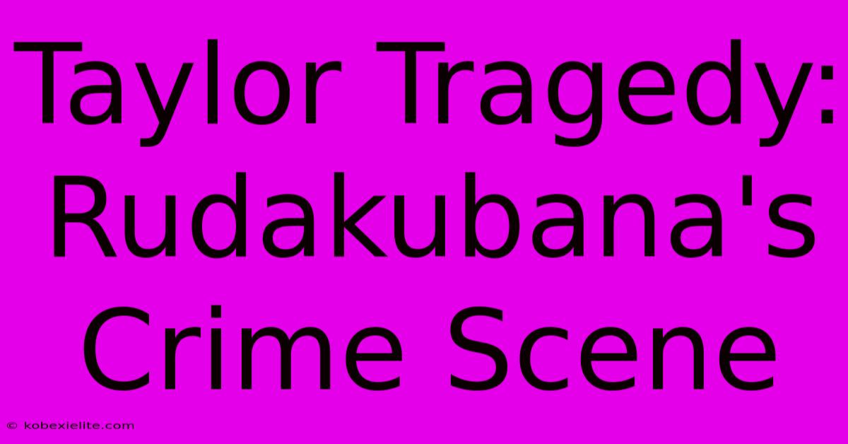 Taylor Tragedy: Rudakubana's Crime Scene