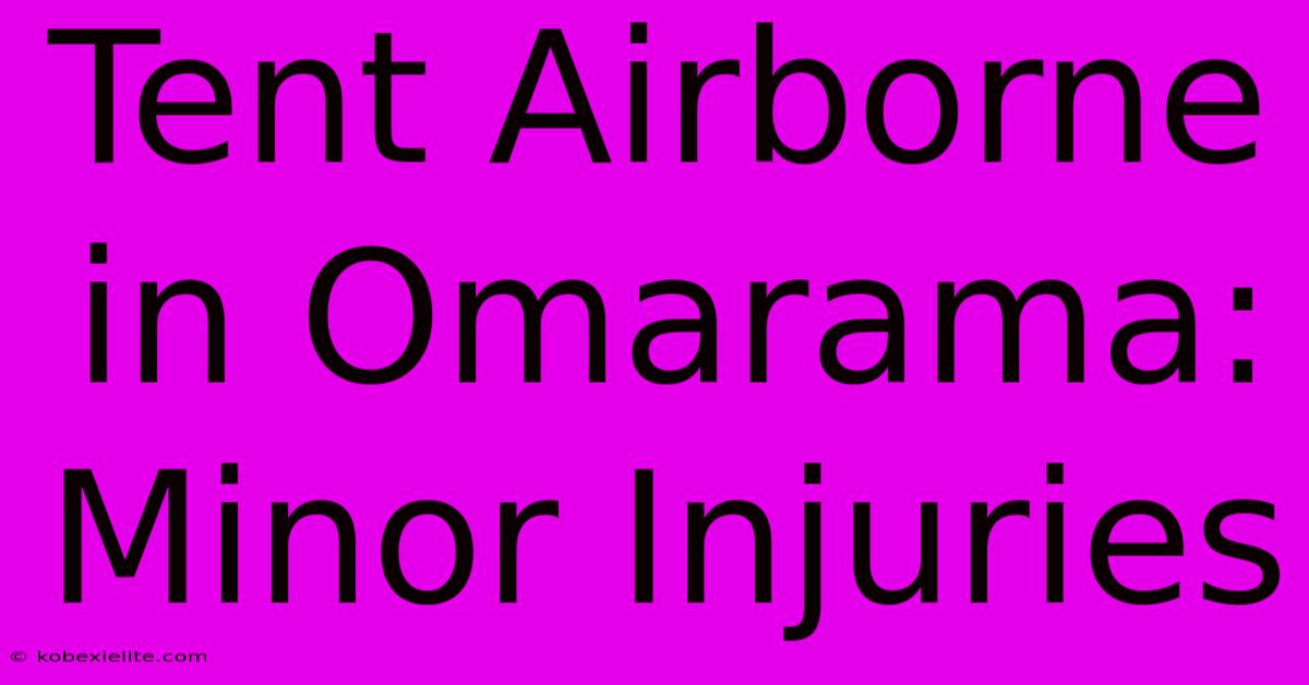 Tent Airborne In Omarama: Minor Injuries