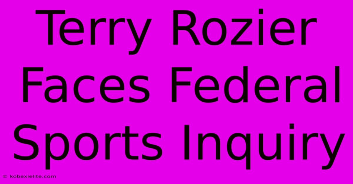 Terry Rozier Faces Federal Sports Inquiry