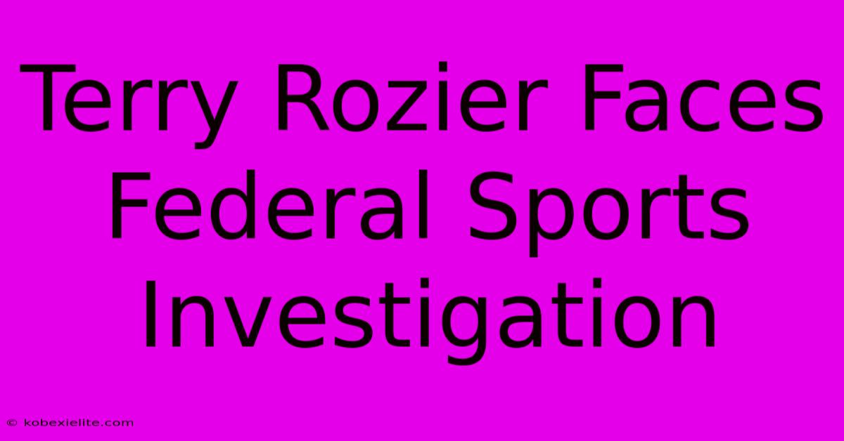 Terry Rozier Faces Federal Sports Investigation