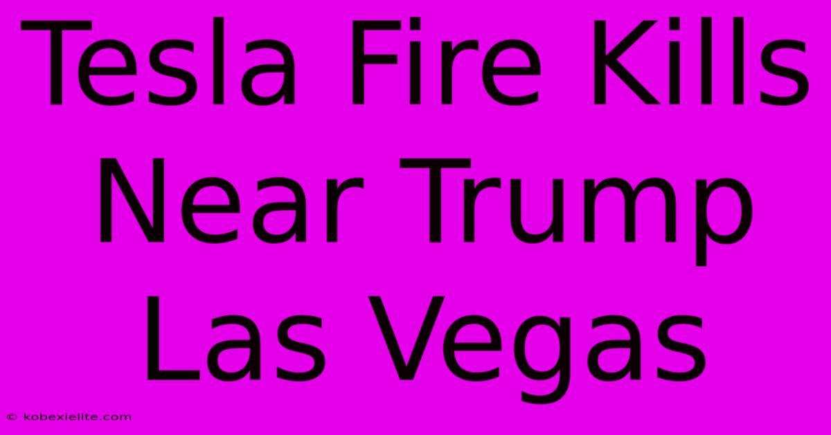 Tesla Fire Kills Near Trump Las Vegas