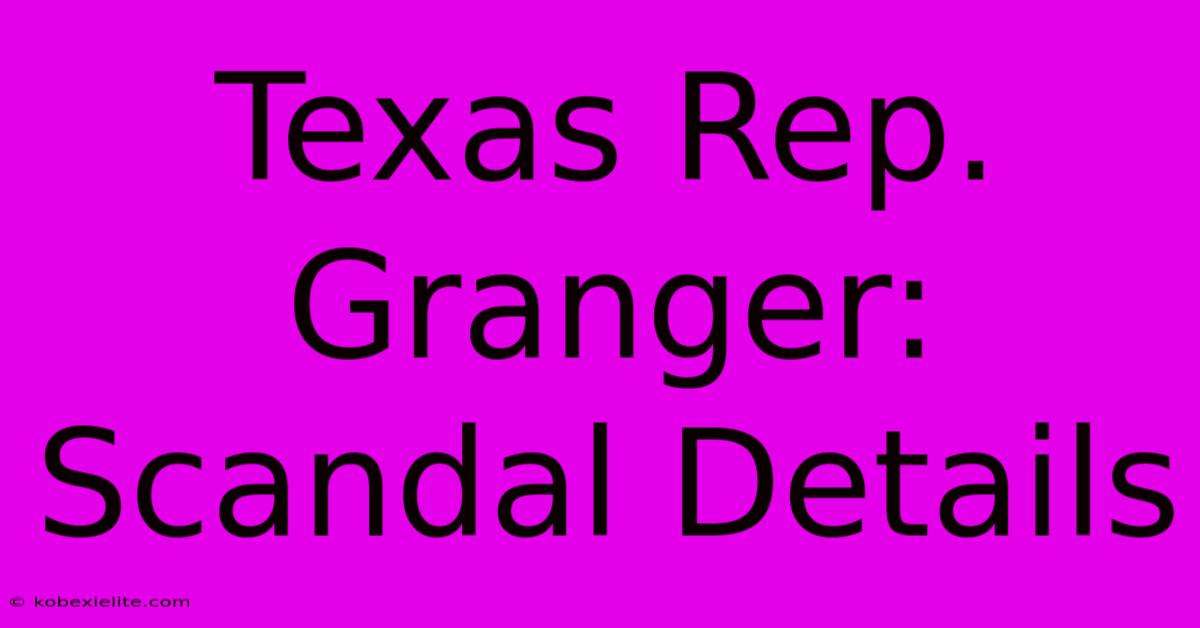 Texas Rep. Granger: Scandal Details