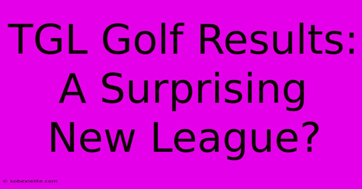 TGL Golf Results: A Surprising New League?