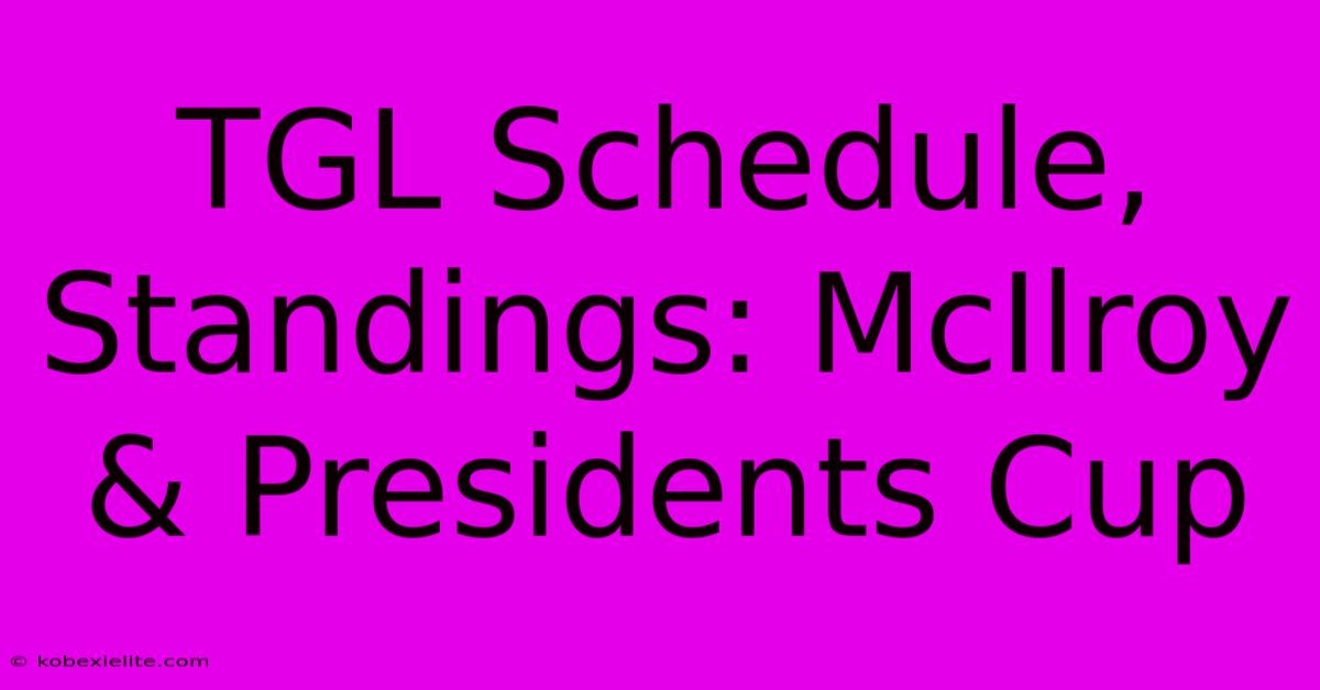 TGL Schedule, Standings: McIlroy & Presidents Cup