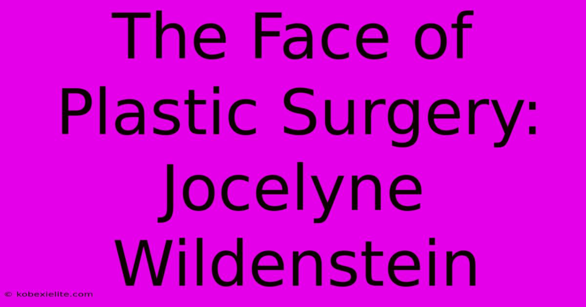 The Face Of Plastic Surgery: Jocelyne Wildenstein