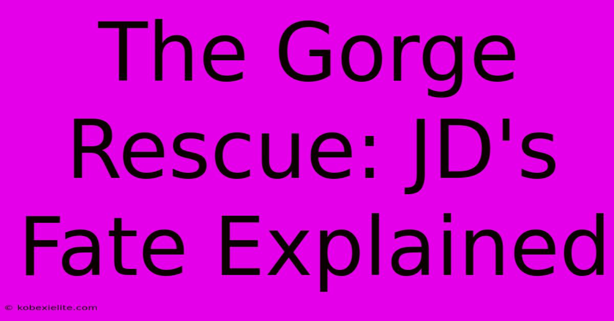 The Gorge Rescue: JD's Fate Explained