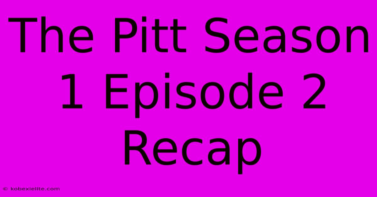 The Pitt Season 1 Episode 2 Recap