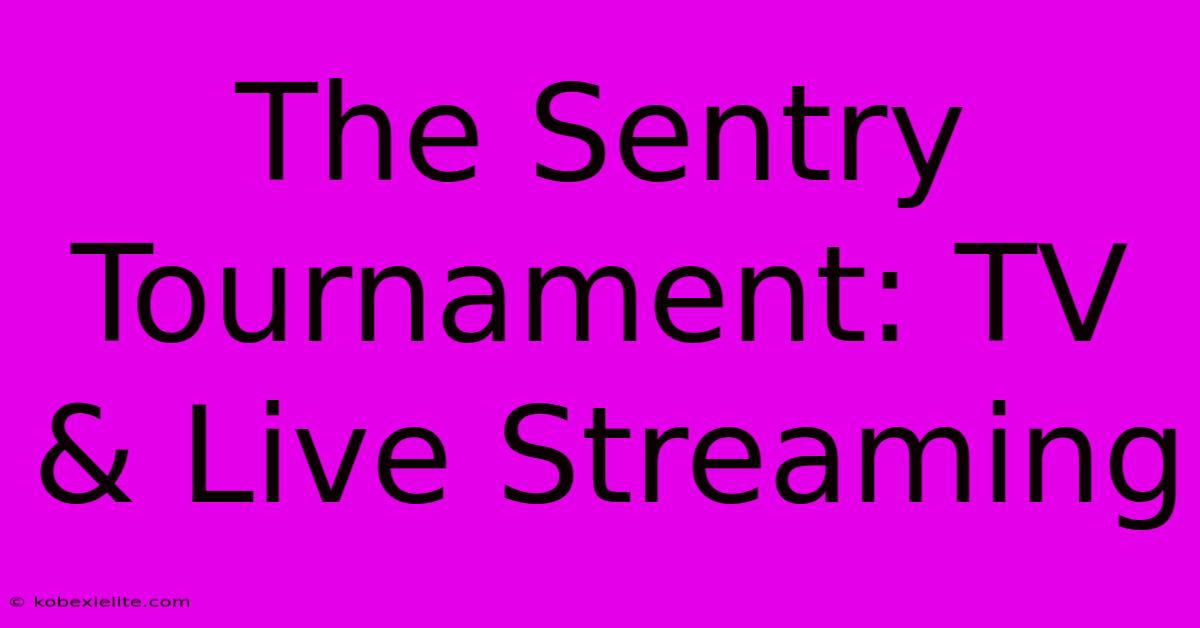 The Sentry Tournament: TV & Live Streaming