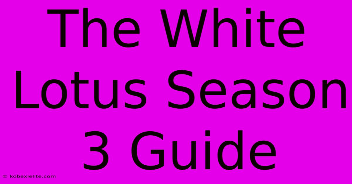 The White Lotus Season 3 Guide