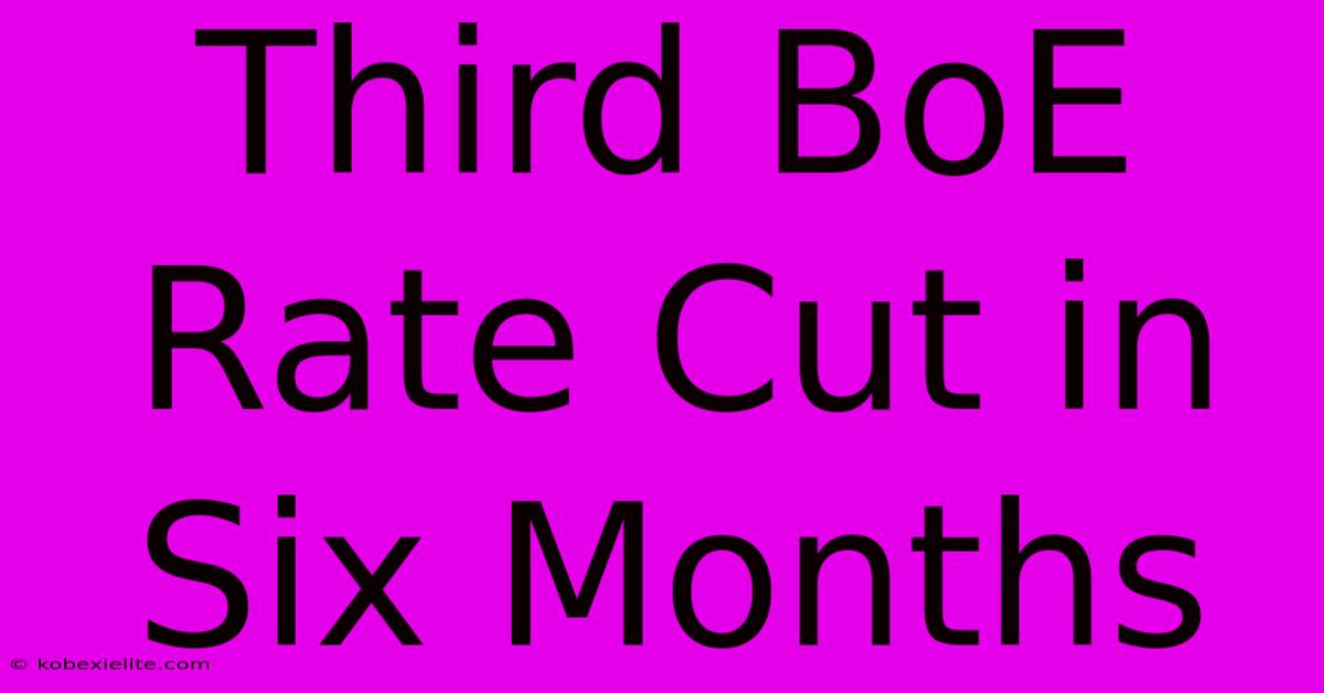 Third BoE Rate Cut In Six Months