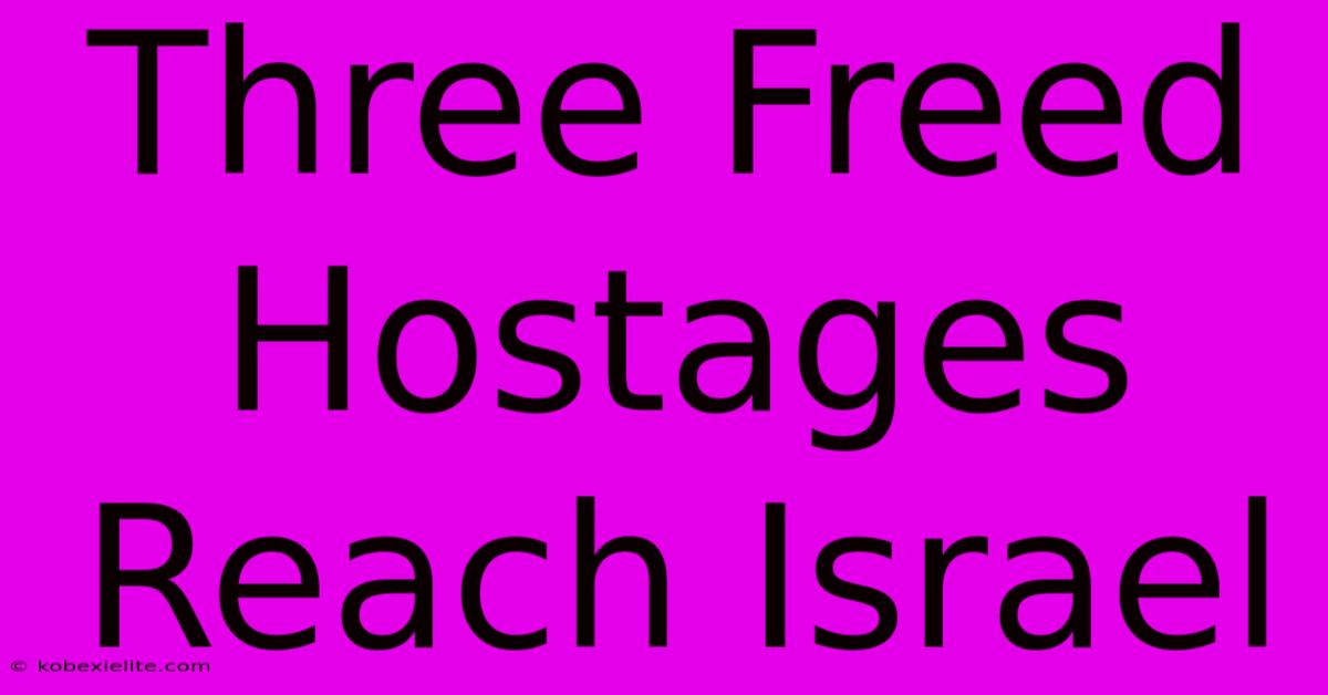 Three Freed Hostages Reach Israel