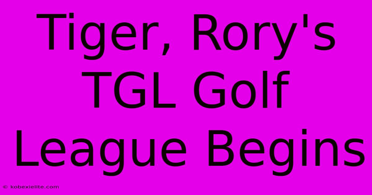 Tiger, Rory's TGL Golf League Begins