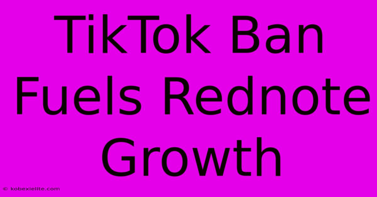 TikTok Ban Fuels Rednote Growth