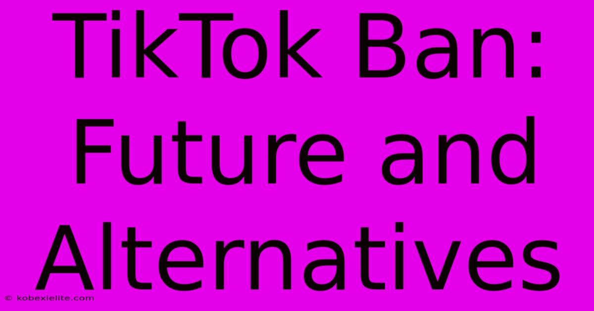 TikTok Ban: Future And Alternatives