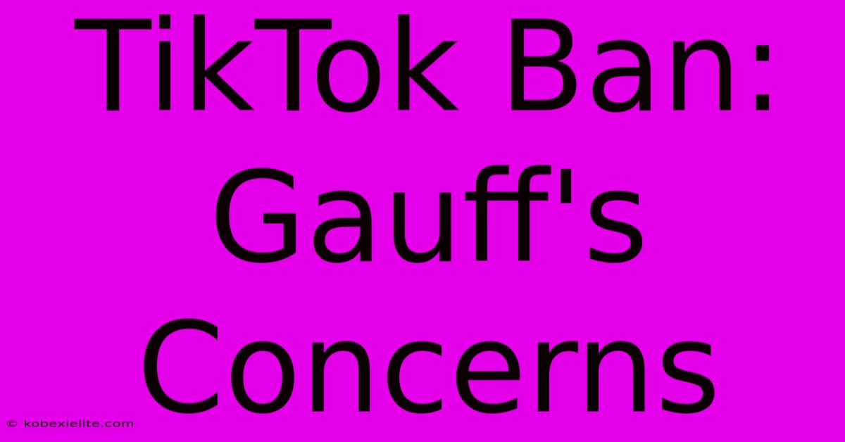 TikTok Ban: Gauff's Concerns