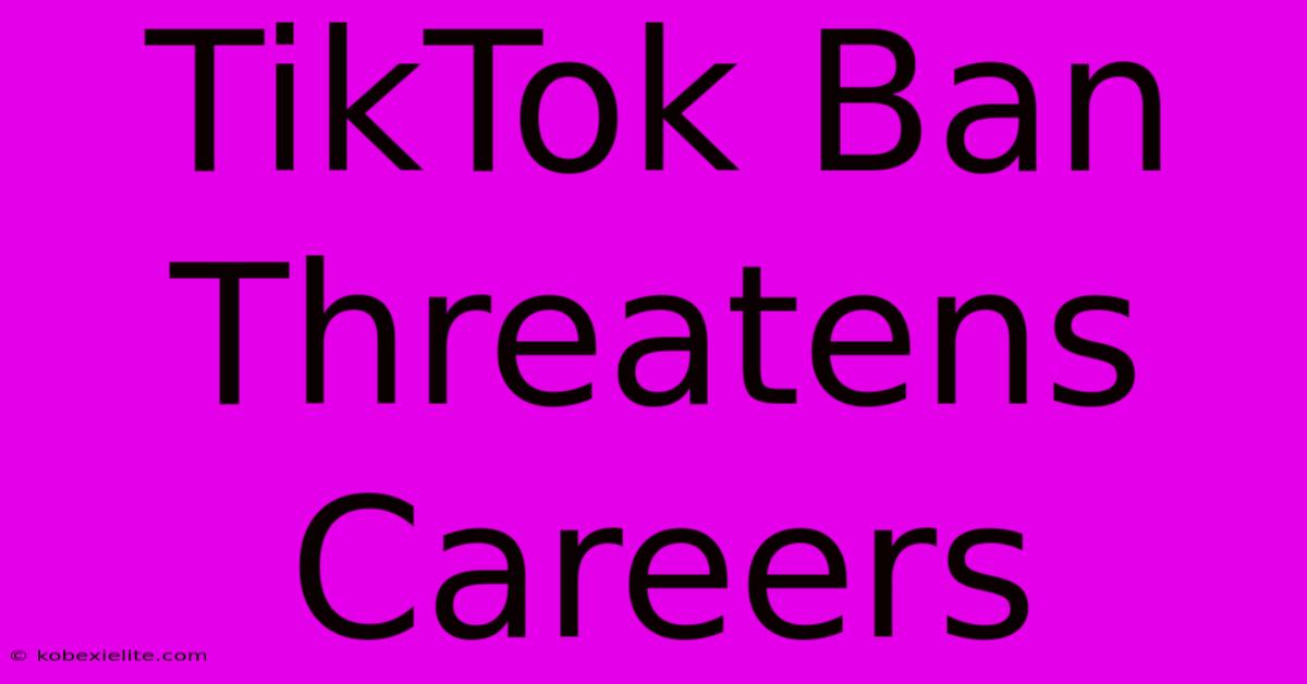 TikTok Ban Threatens Careers