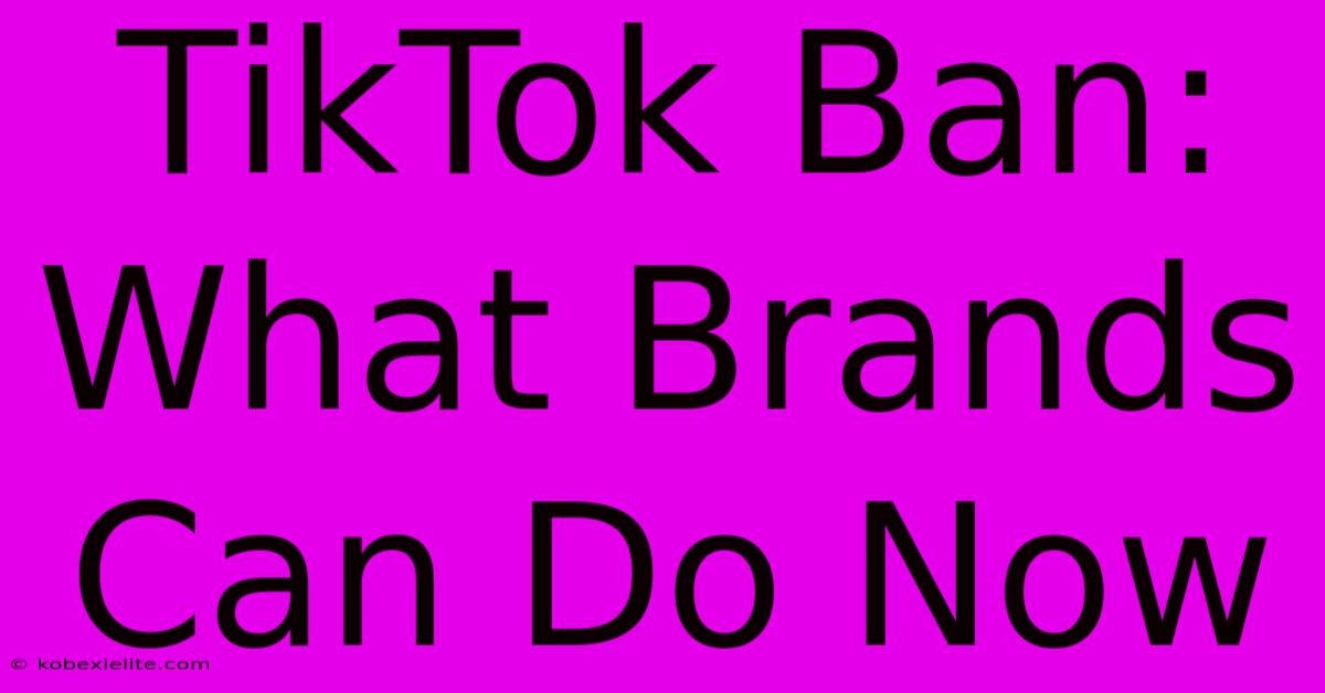 TikTok Ban: What Brands Can Do Now