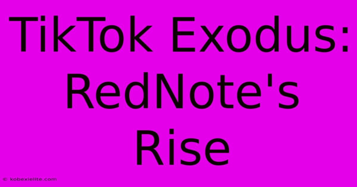 TikTok Exodus: RedNote's Rise