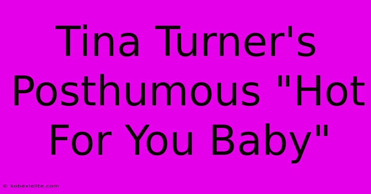 Tina Turner's Posthumous 