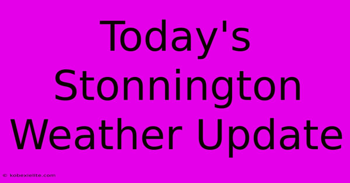 Today's Stonnington Weather Update