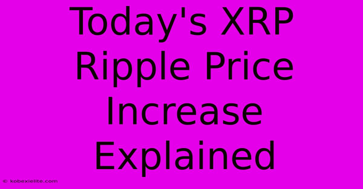 Today's XRP Ripple Price Increase Explained