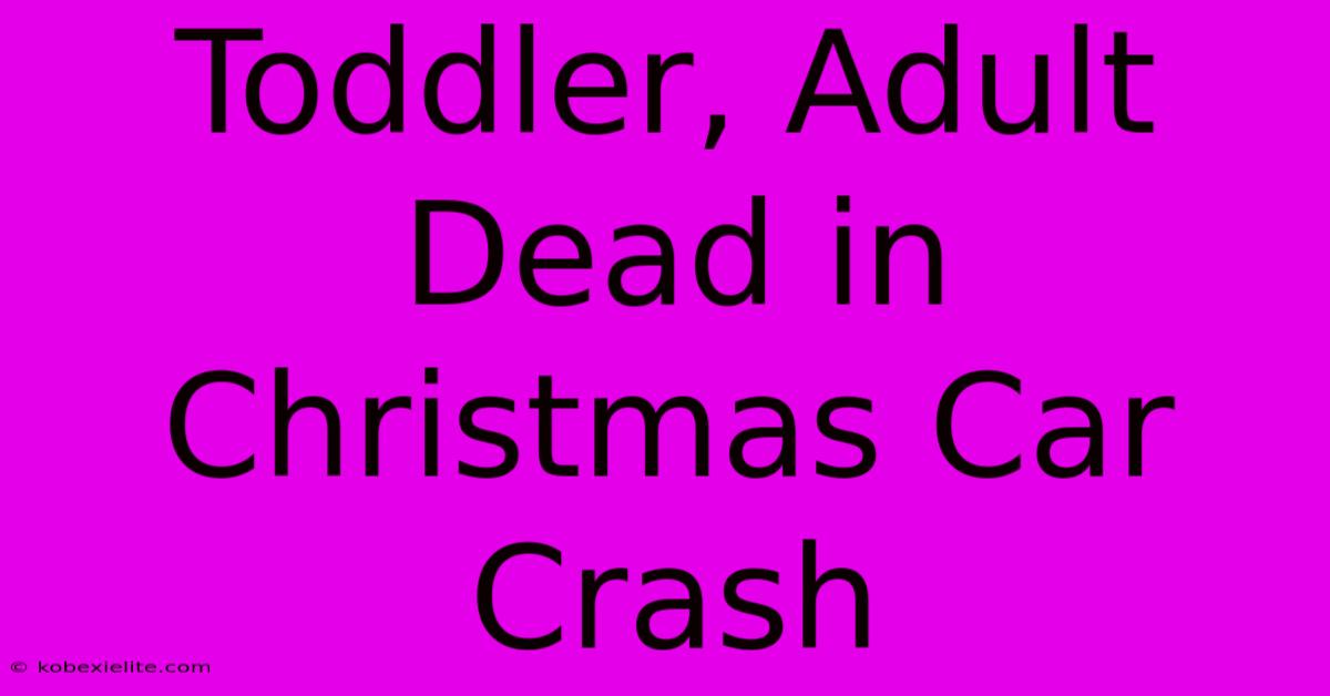 Toddler, Adult Dead In Christmas Car Crash