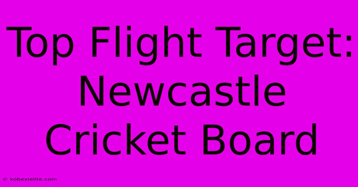 Top Flight Target: Newcastle Cricket Board