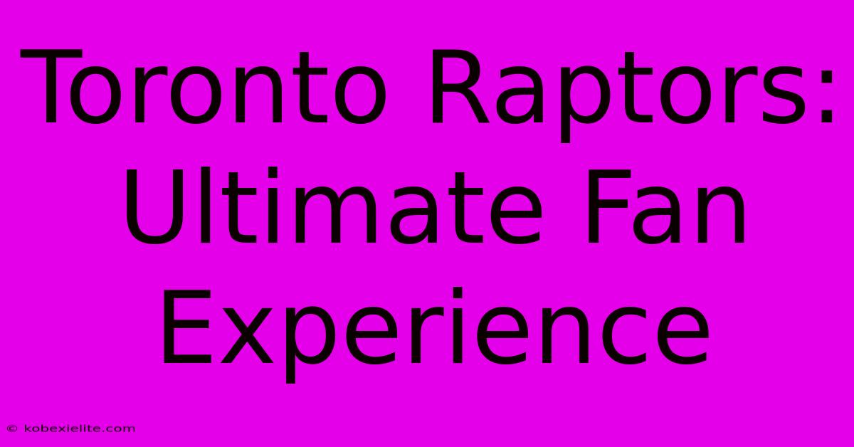 Toronto Raptors: Ultimate Fan Experience