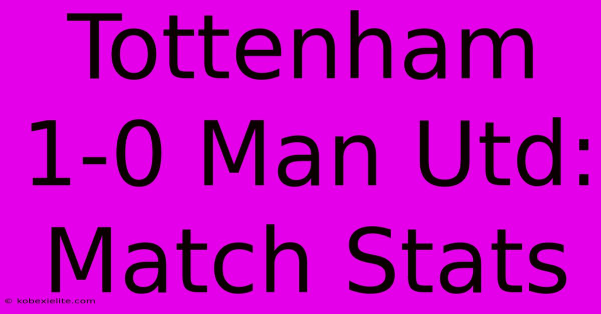 Tottenham 1-0 Man Utd: Match Stats