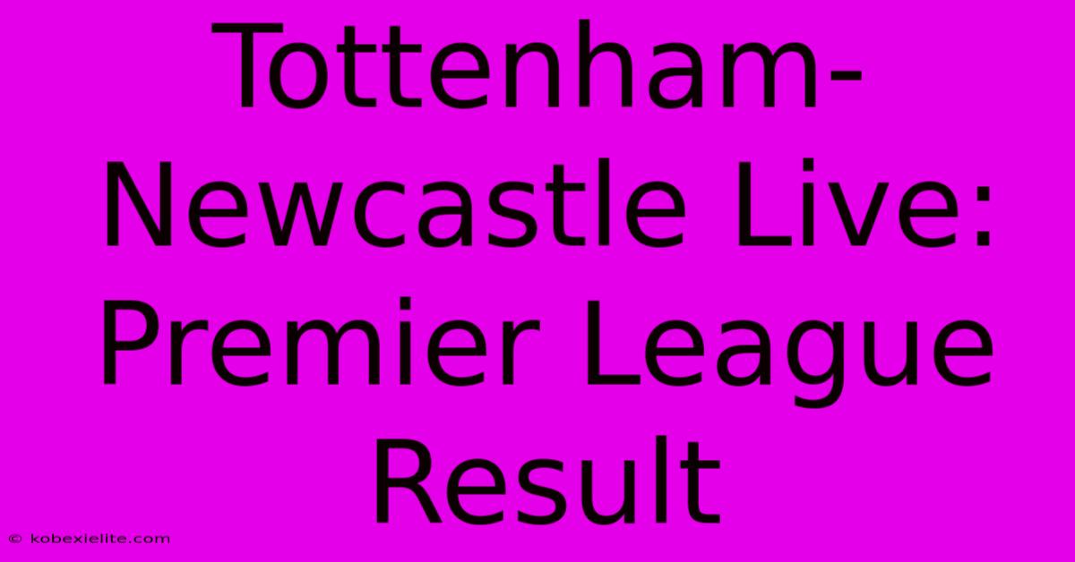 Tottenham-Newcastle Live: Premier League Result